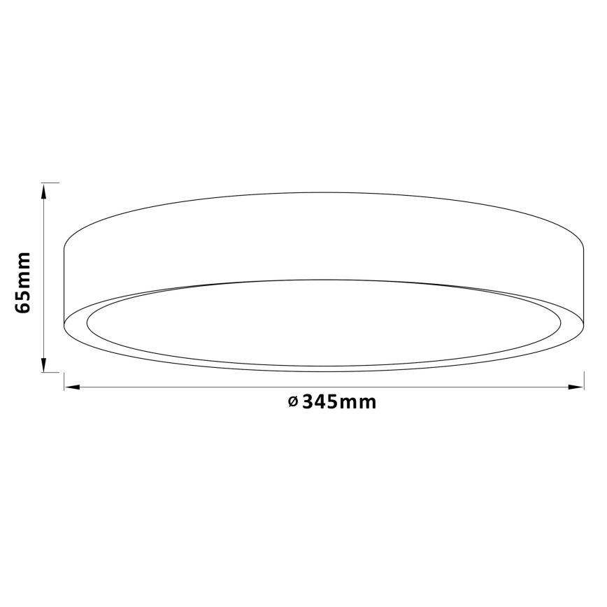 Brilliant - LED плафон SLIMLINE LED/24W/230V Ø 34,5 см каучуково дърво