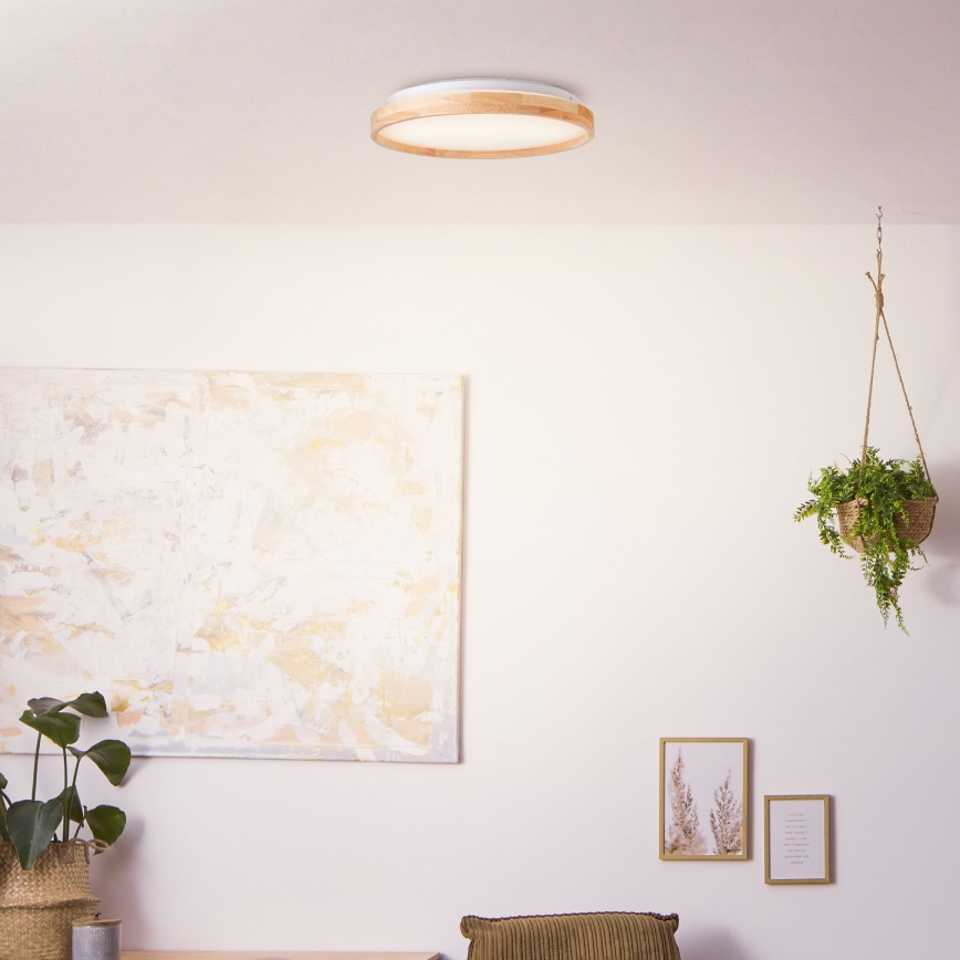 Brilliant - LED Плафониера ALSON LED/26W/230V 3000/4500K Ø 39,5 см каучуков фикус - FSC сертифицирано