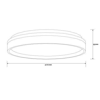 Brilliant - LED Плафониера KALMAR LED/26W/230V 3000K Ø 39 см черен
