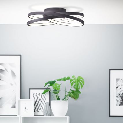 Brilliant - LED Плафониера LABYRINTH LED/40W/230V Ø 39,5 см черен
