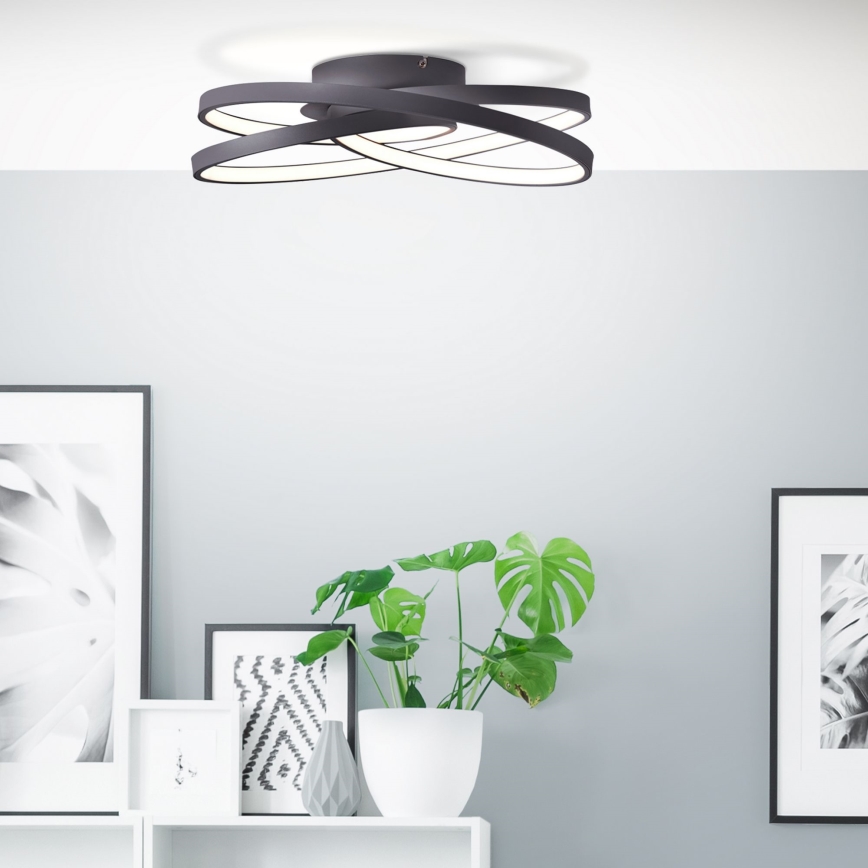 Brilliant - LED Плафониера LABYRINTH LED/40W/230V Ø 39,5 см черен