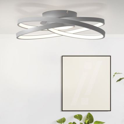 Brilliant - LED Плафониера LABYRINTH LED/40W/230V Ø 39,5 см сив