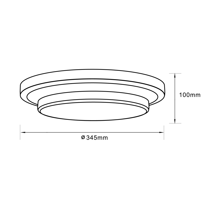 Brilliant - LED Плафониера MALMÖ LED/12W/230V 3000K Ø 34,5 см черен