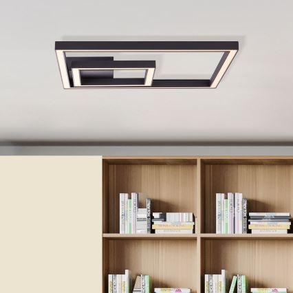 Brilliant - LED Плафониера QUON LED/24W/230V 3000K 40x40 см черен