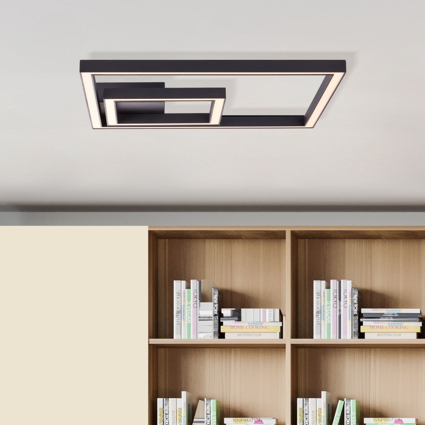Brilliant - LED Плафониера QUON LED/24W/230V 3000K 40x40 см черен