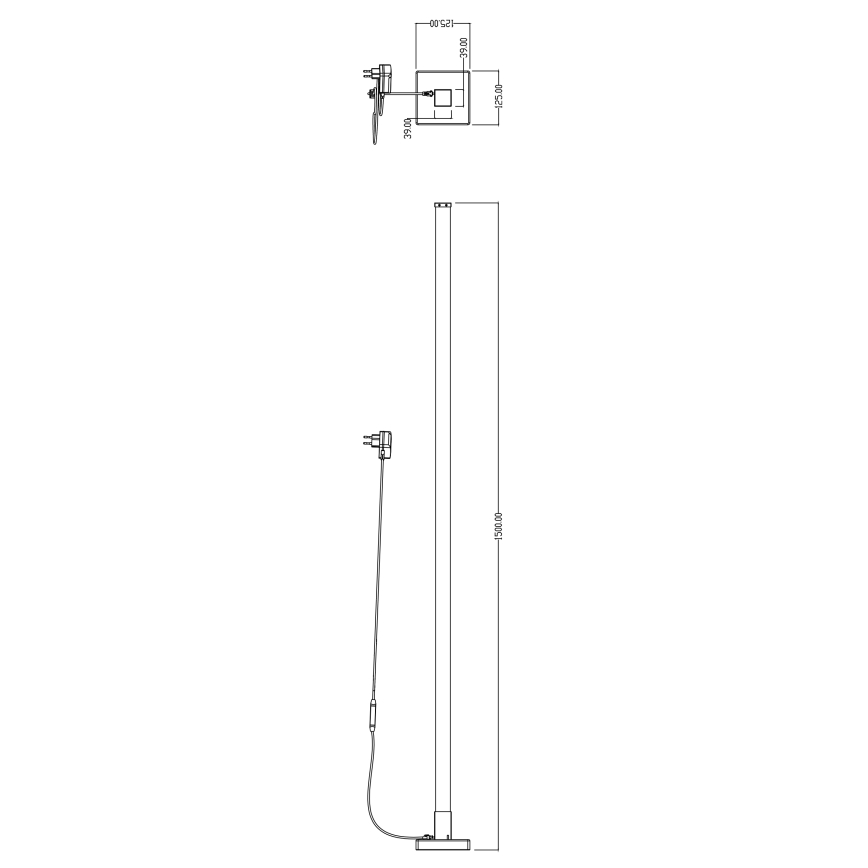 Brilliant - LED RGBW Димируем лампион NEELE LED/6,5W/230V черен + дистанционно управление
