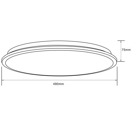 Brilliant - LED RGBW Димируем плафон HEIDA LED/30W/230V 3000-6500K + дистанционно управление