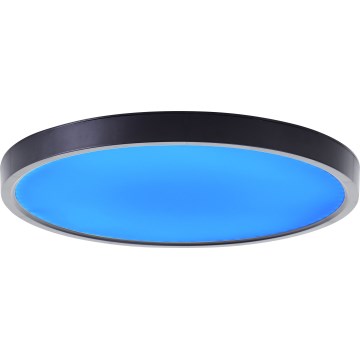 Brilliant - LED RGBW Димируем плафон LOTTI LED/16W/230V 3000K Ø 30 см черен Wi-Fi Tuya + дистанционно управление