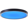 Brilliant - LED RGBW Димируем плафон LOTTI LED/16W/230V 3000K Ø 30 см черен Wi-Fi Tuya + дистанционно управление