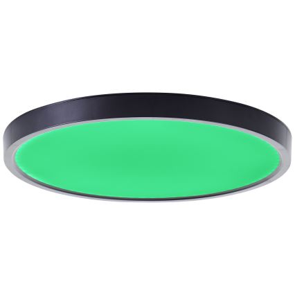 Brilliant - LED RGBW Димируем плафон LOTTI LED/16W/230V 3000K Ø 30 см черен Wi-Fi Tuya + дистанционно управление