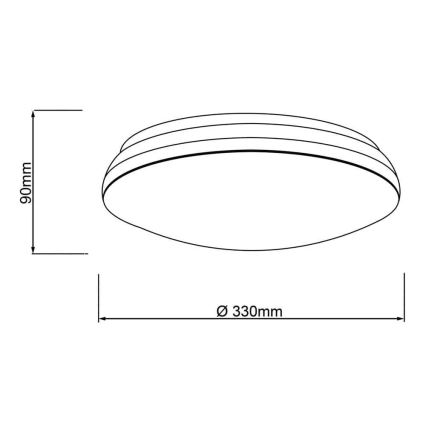 Brilliant - LED RGBW Димируем плафон MIDWAY LED/14W/230V 3100-6500K Wi-Fi Tuya + дистанционно управление