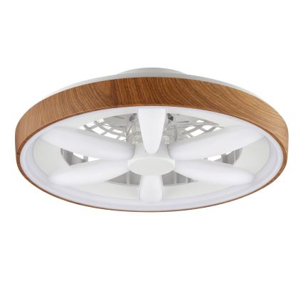Brilliant - LED RGBW Димируем вентилатор за таван GAIANO LED/24W/230V 2700-6500K Ø 48 см кафяв + дистанционно управление