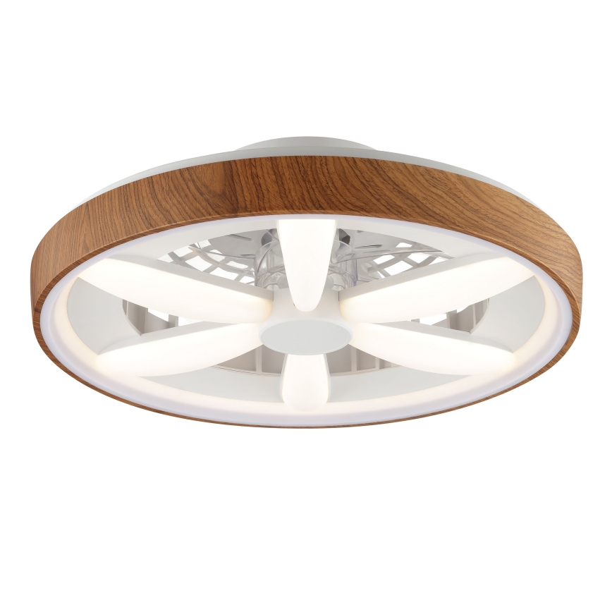 Brilliant - LED RGBW Димируем вентилатор за таван GAIANO LED/24W/230V 2700-6500K Ø 48 см кафяв + дистанционно управление