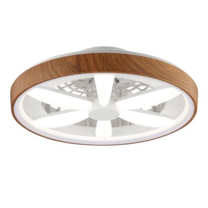 Brilliant - LED RGBW Димируем вентилатор за таван GAIANO LED/24W/230V 2700-6500K Ø 48 см кафяв + дистанционно управление