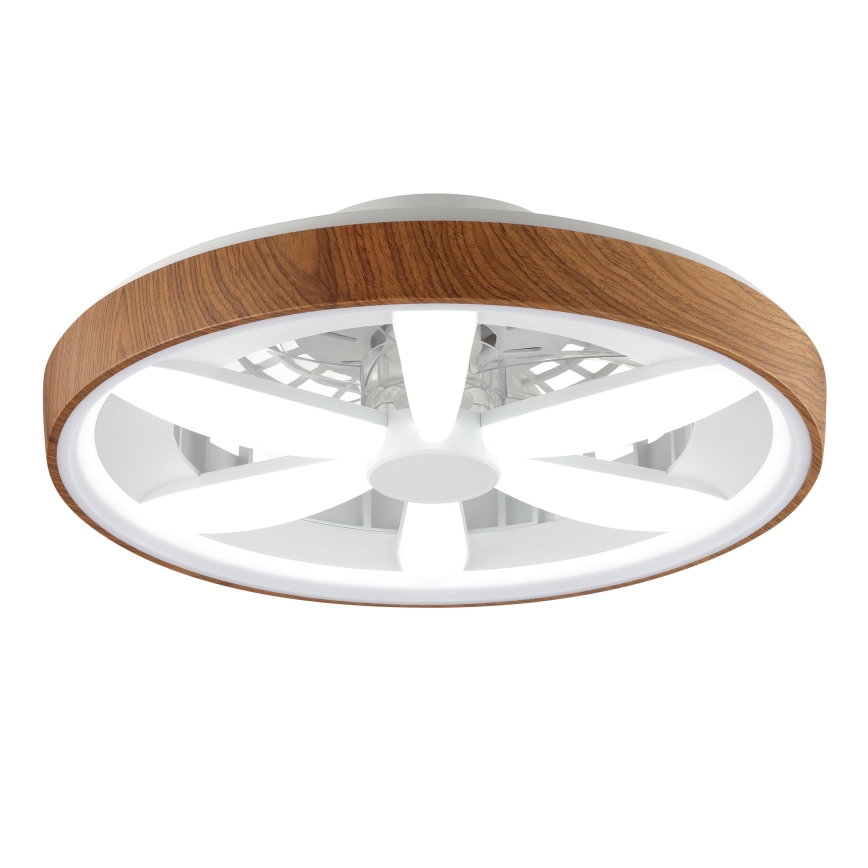 Brilliant - LED RGBW Димируем вентилатор за таван GAIANO LED/24W/230V 2700-6500K Ø 48 см кафяв + дистанционно управление