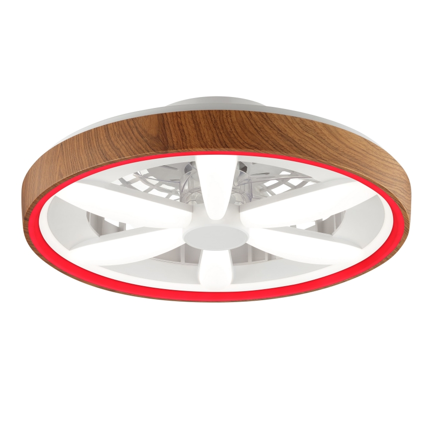 Brilliant - LED RGBW Димируем вентилатор за таван GAIANO LED/24W/230V 2700-6500K Ø 48 см кафяв + дистанционно управление