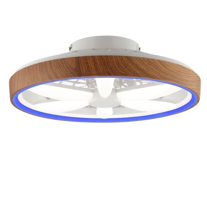 Brilliant - LED RGBW Димируем вентилатор за таван GAIANO LED/24W/230V 2700-6500K Ø 48 см кафяв + дистанционно управление