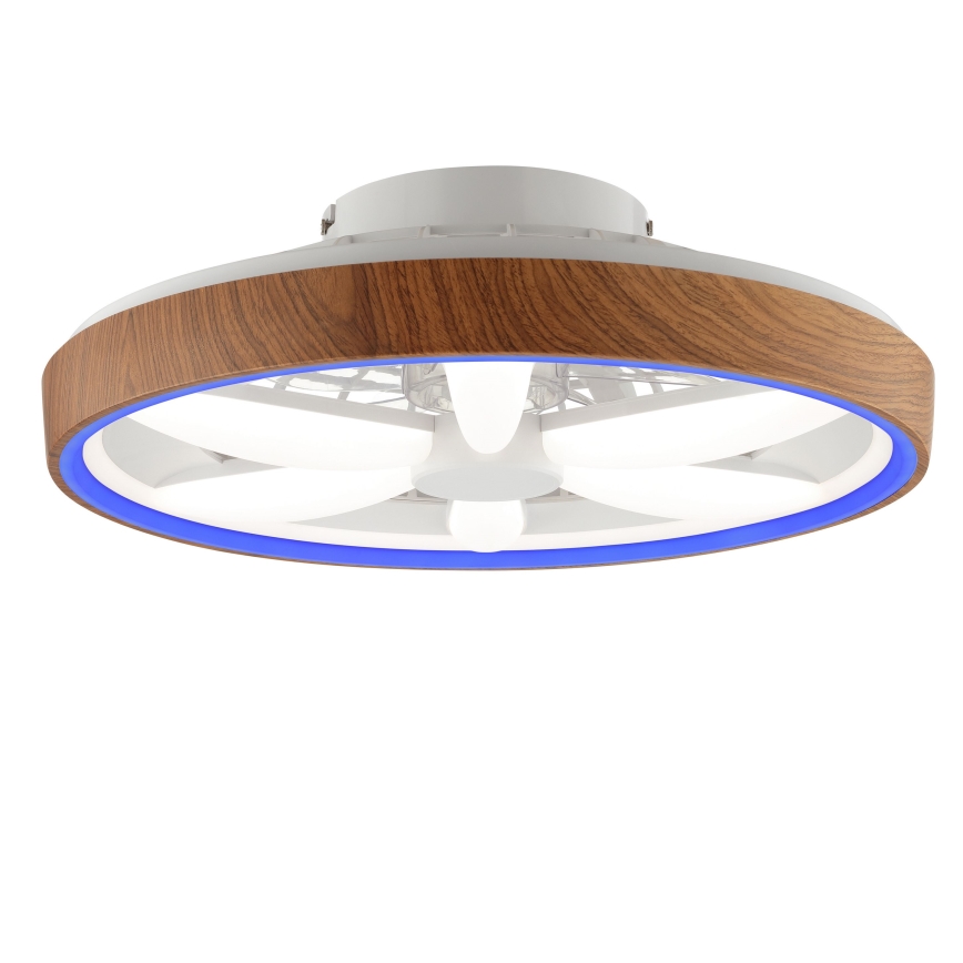 Brilliant - LED RGBW Димируем вентилатор за таван GAIANO LED/24W/230V 2700-6500K Ø 48 см кафяв + дистанционно управление