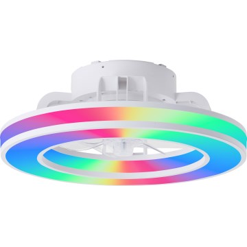 Brilliant - LED RGBW Димируем вентилатор за таван MONDELLO LED/26W/230V 2700-6500K Ø 41,5 см бял + дистанционно управление