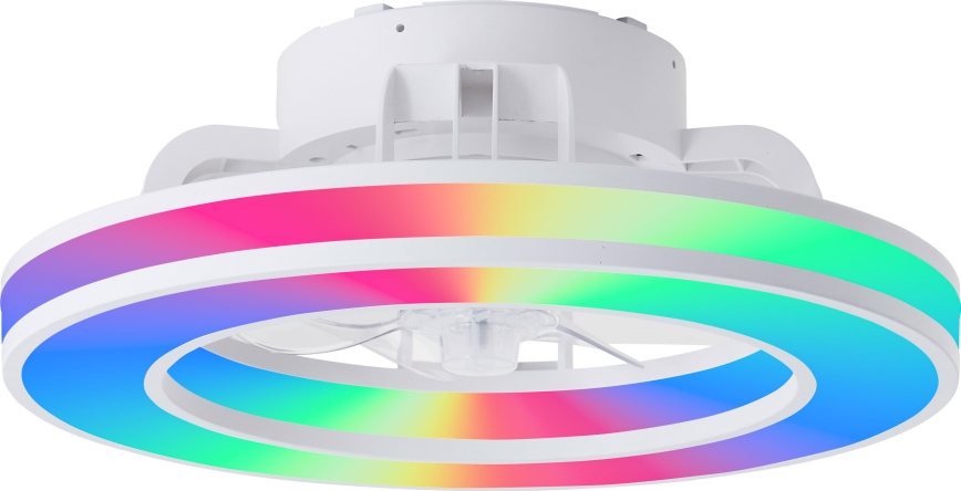 Brilliant - LED RGBW Димируем вентилатор за таван MONDELLO LED/26W/230V 2700-6500K Ø 41,5 см бял + дистанционно управление