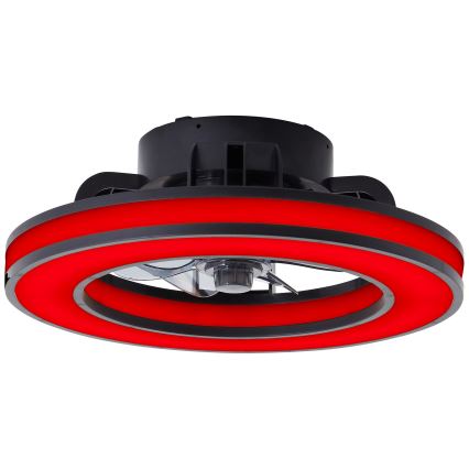 Brilliant - LED RGBW Димируем вентилатор за таван MONDELLO LED/26W/230V 2700-6500K Ø 41 см черен + дистанционно управление