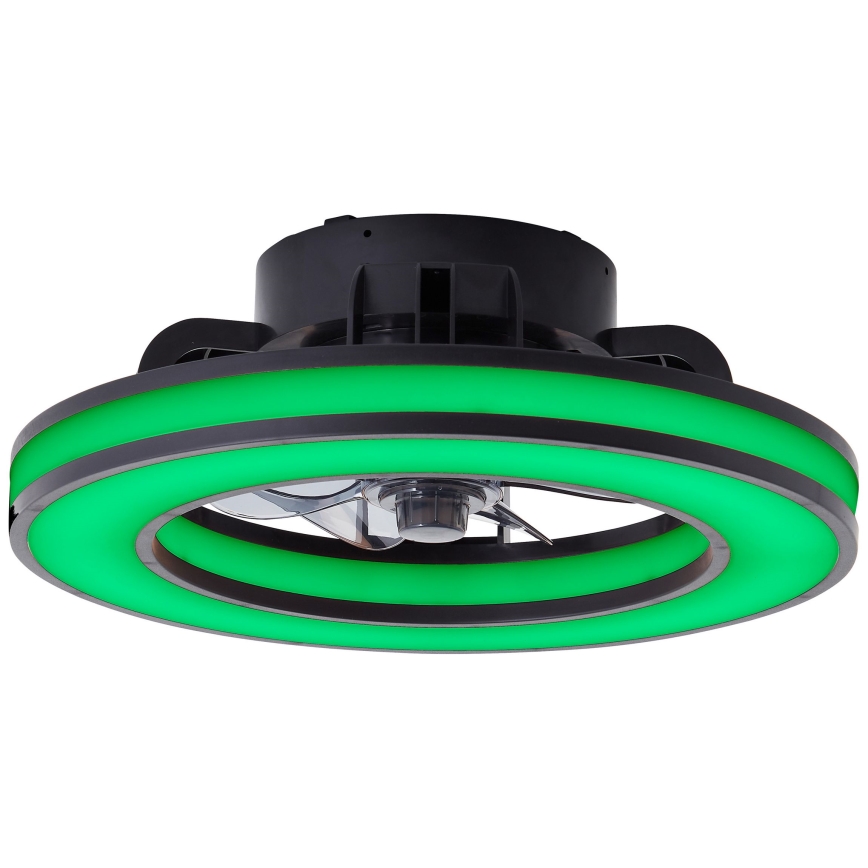 Brilliant - LED RGBW Димируем вентилатор за таван MONDELLO LED/26W/230V 2700-6500K Ø 41 см черен + дистанционно управление