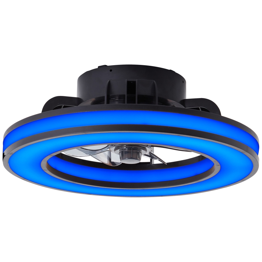 Brilliant - LED RGBW Димируем вентилатор за таван MONDELLO LED/26W/230V 2700-6500K Ø 41 см черен + дистанционно управление