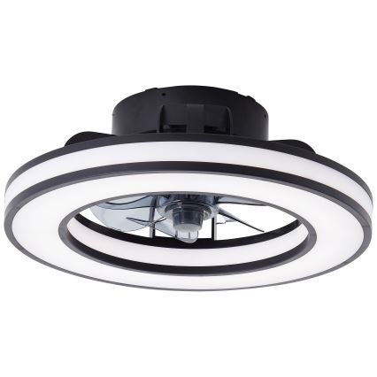 Brilliant - LED RGBW Димируем вентилатор за таван MONDELLO LED/26W/230V 2700-6500K Ø 41 см черен + дистанционно управление