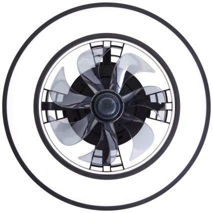 Brilliant - LED RGBW Димируем вентилатор за таван MONDELLO LED/26W/230V 2700-6500K Ø 41 см черен + дистанционно управление