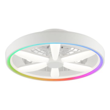 Brilliant - LED RGBW Димируем вентилатор за таван с осветление GAIANO LED/48W/230V 2700-6500K бял + дистанционно управление