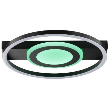 Brilliant - LED RGBW Димируемо таванно осветително тяло MAUREEN LED/20W/230V 3000-6500K черно + дистанционно управление
