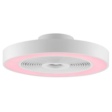 Brilliant - LED RGBW Димируемо таванно осветително тяло с вентилатор CATANIA LED/37W/230V 2700-6500K pr. 48,6 cm бяло + дистанционно управление