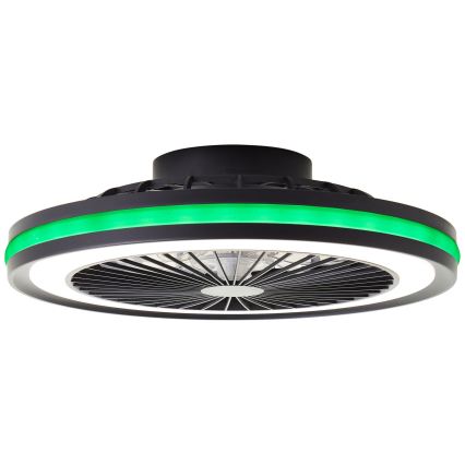 Brilliant - LED RGBW Димируемо таванно осветително тяло с вентилатор PALMERO LED/40W/230V 2700-6500K Ø 46,6 cm бежово + дистанционно управление