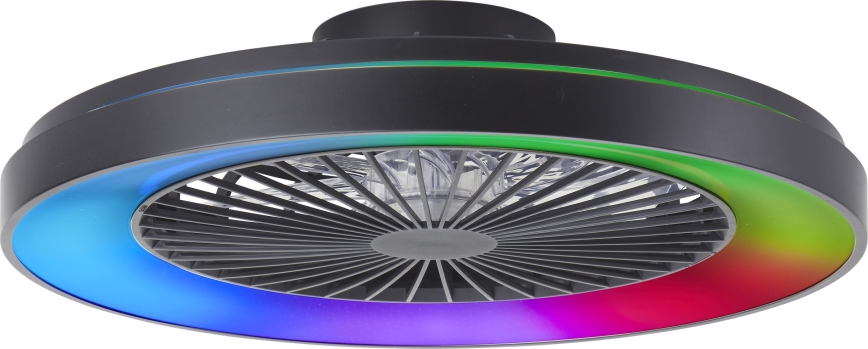 Brilliant - LED RGBW Регулируем таванен вентилатор MAZZARO LED/24W/230V 3000-6500K Ø 58 см черен + дистанционно управление