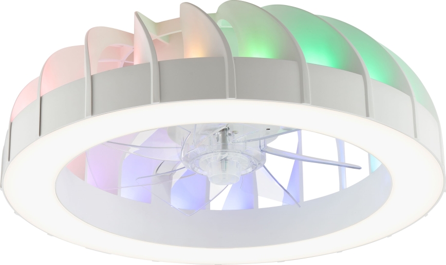 Brilliant - LED RGBW регулируем таванен вентилатор с осветление FANORA LED/30W/230V 2700-6500K Ø 46 см бял + дистанционно управление