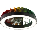 Brilliant - LED RGBW регулируем таванен вентилатор с осветление FANORA LED/30W/230V 2700-6500K Ø 46 см черен + дистанционно управление