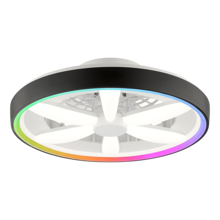 Brilliant - LED RGBW регулируем таванен вентилатор с осветление GAIANO LED/48W/230V 2700-6500K черен + дистанционно управление