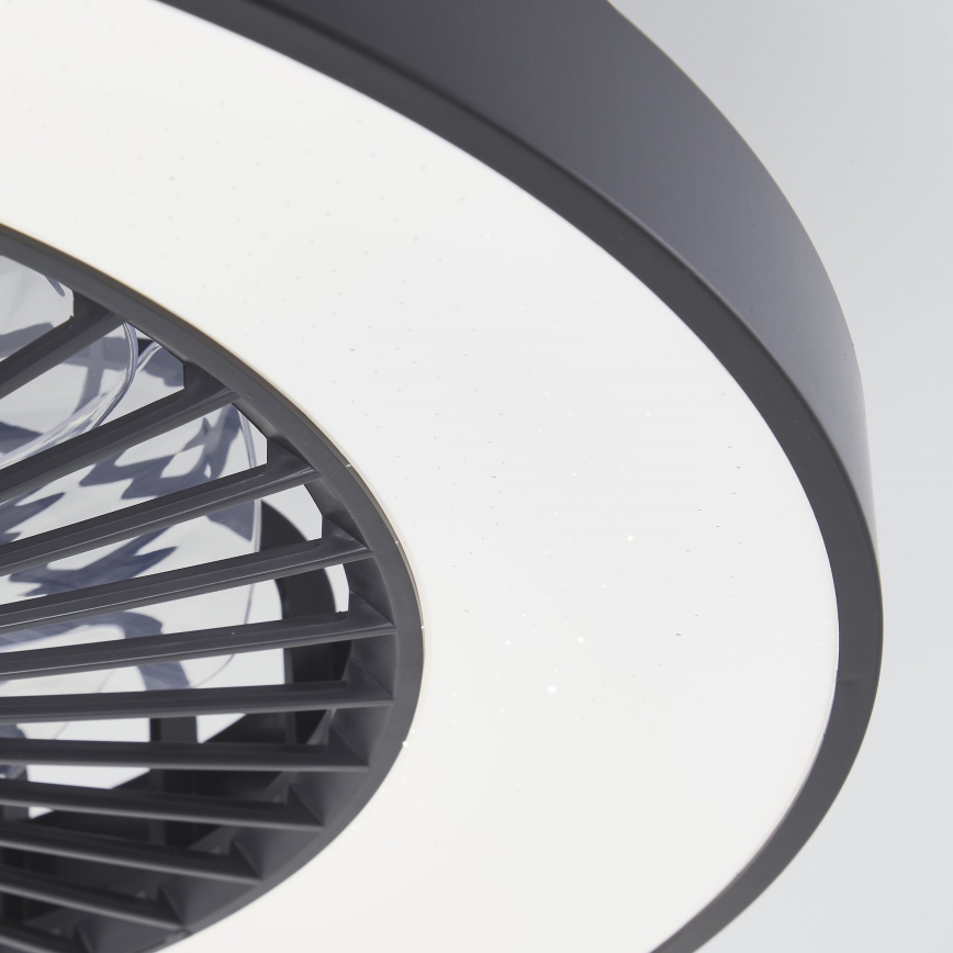 Brilliant - LED RGBW Регулируем таванен вентилатор MAZZARO LED/24W/230V 3000-6500K Ø 58 см черен + дистанционно управление