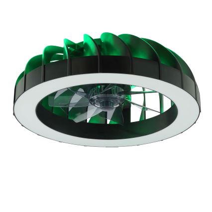 Brilliant - LED RGBW регулируем таванен вентилатор с осветление FANORA LED/30W/230V 2700-6500K Ø 46 см черен + дистанционно управление