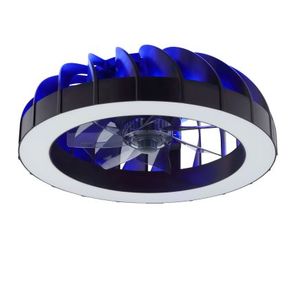 Brilliant - LED RGBW регулируем таванен вентилатор с осветление FANORA LED/30W/230V 2700-6500K Ø 46 см черен + дистанционно управление