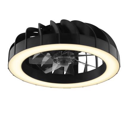 Brilliant - LED RGBW регулируем таванен вентилатор с осветление FANORA LED/30W/230V 2700-6500K Ø 46 см черен + дистанционно управление