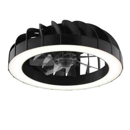 Brilliant - LED RGBW регулируем таванен вентилатор с осветление FANORA LED/30W/230V 2700-6500K Ø 46 см черен + дистанционно управление