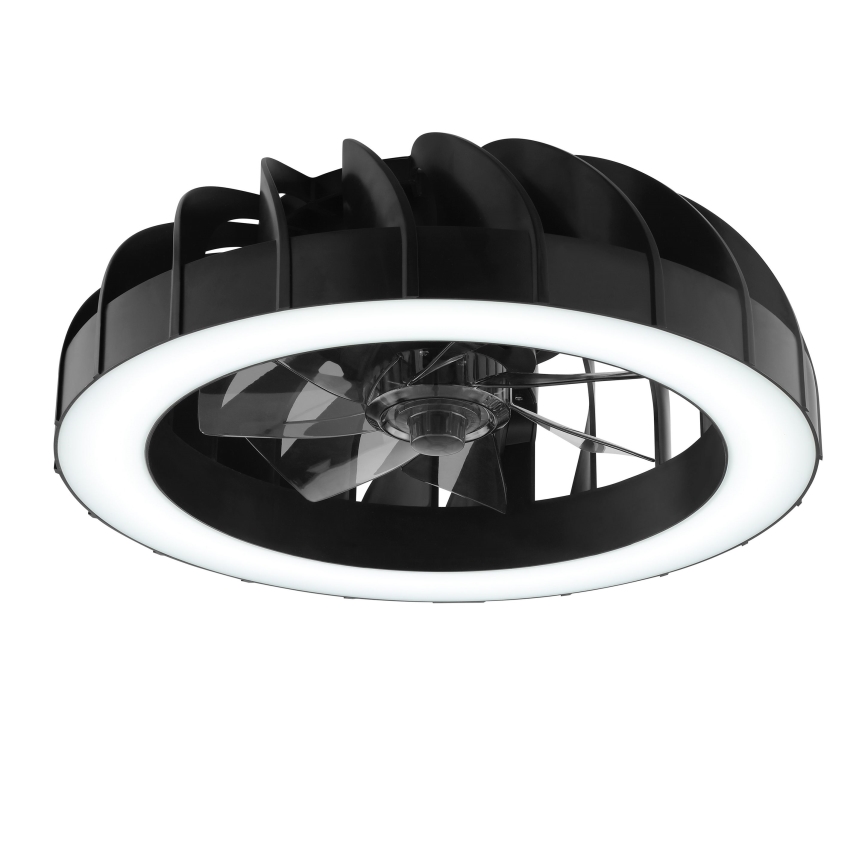 Brilliant - LED RGBW регулируем таванен вентилатор с осветление FANORA LED/30W/230V 2700-6500K Ø 46 см черен + дистанционно управление