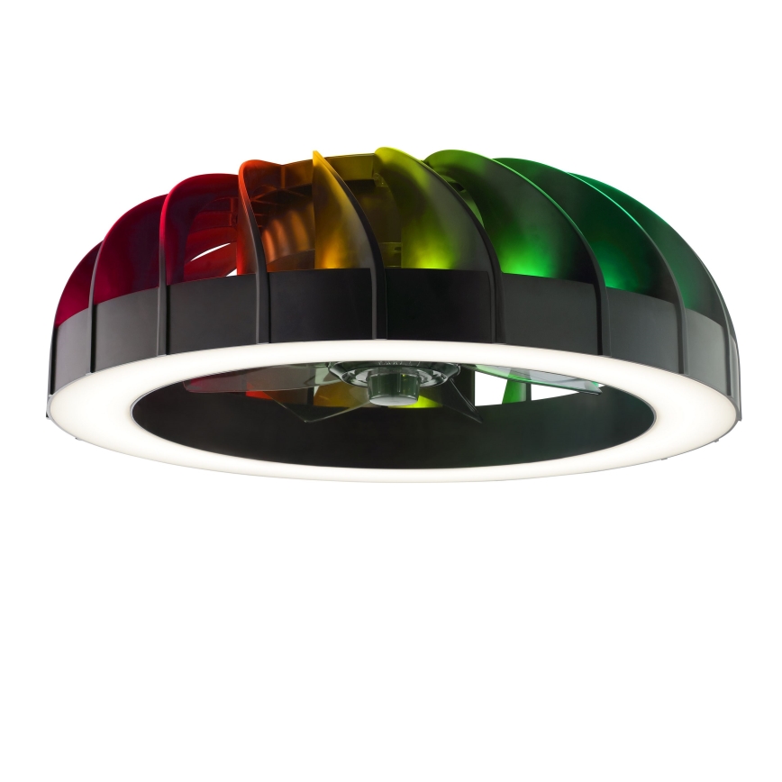 Brilliant - LED RGBW регулируем таванен вентилатор с осветление FANORA LED/30W/230V 2700-6500K Ø 46 см черен + дистанционно управление