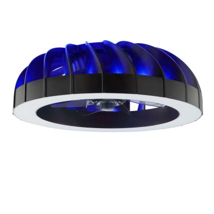 Brilliant - LED RGBW регулируем таванен вентилатор с осветление FANORA LED/30W/230V 2700-6500K Ø 46 см черен + дистанционно управление