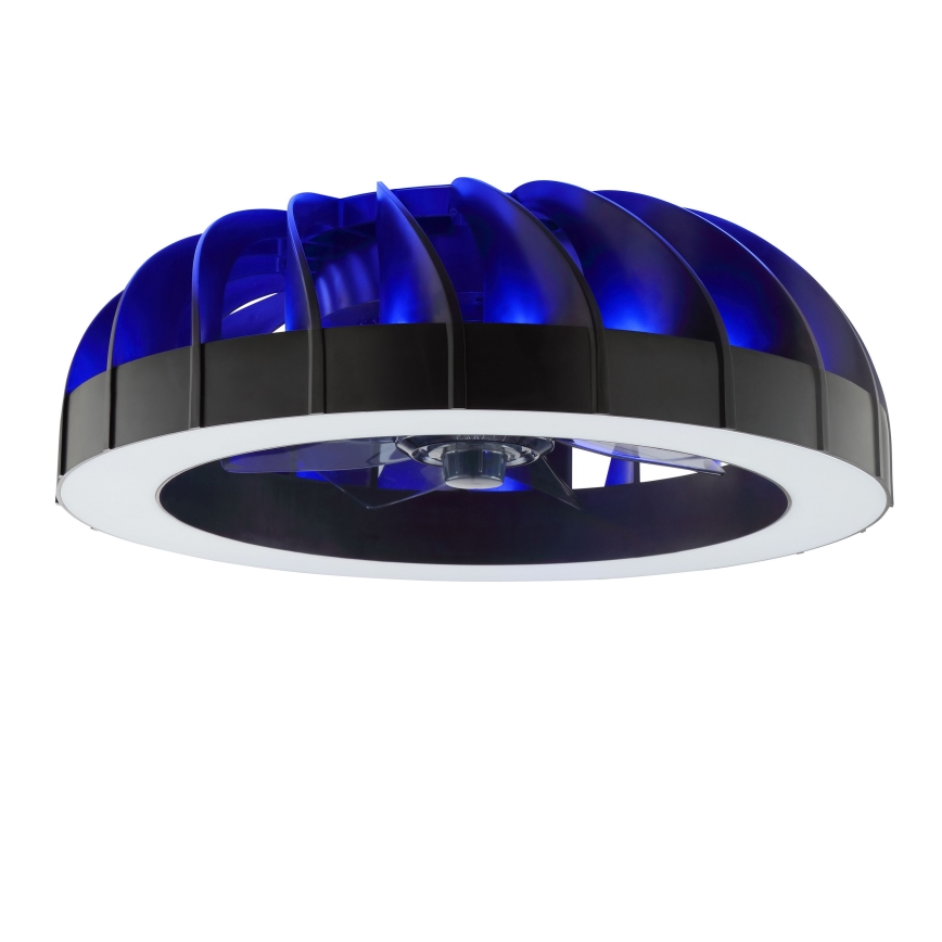 Brilliant - LED RGBW регулируем таванен вентилатор с осветление FANORA LED/30W/230V 2700-6500K Ø 46 см черен + дистанционно управление
