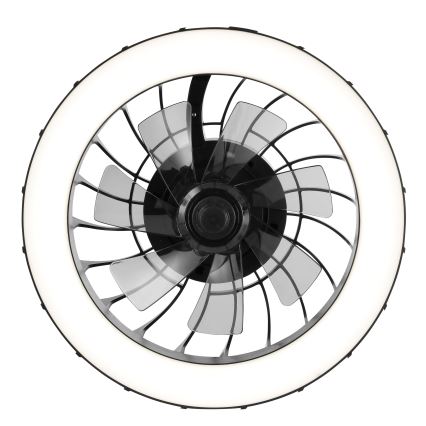 Brilliant - LED RGBW регулируем таванен вентилатор с осветление FANORA LED/30W/230V 2700-6500K Ø 46 см черен + дистанционно управление