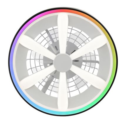 Brilliant - LED RGBW регулируем таванен вентилатор с осветление GAIANO LED/48W/230V 2700-6500K черен + дистанционно управление