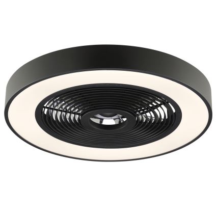 Brilliant - LED RGBW димируемо таванно осветително тяло с вентилатор CATANIA LED/37W/230V 2700-6500K диам. 48,6 см черно + дистанционно управление