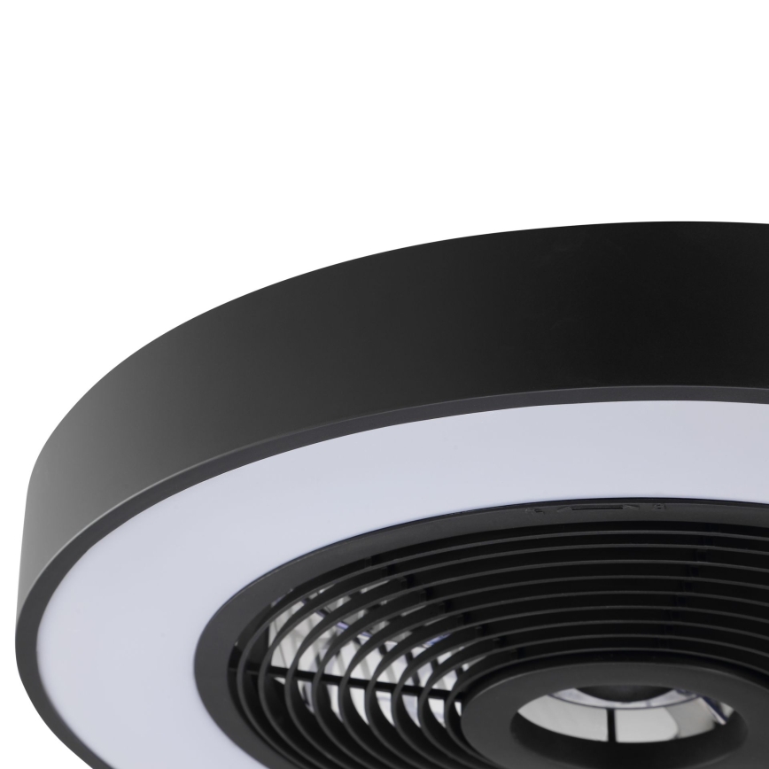 Brilliant - LED RGBW димируемо таванно осветително тяло с вентилатор CATANIA LED/37W/230V 2700-6500K диам. 48,6 см черно + дистанционно управление